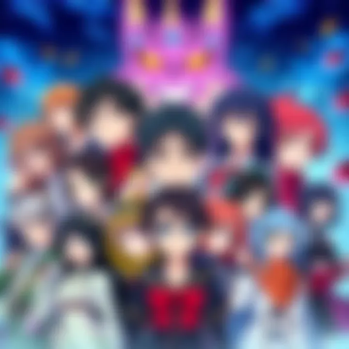 Anime Series Recommendations A collage of popular anime characters showcasing different art styles and themes from top anime series, inviting fans to explore new shows.