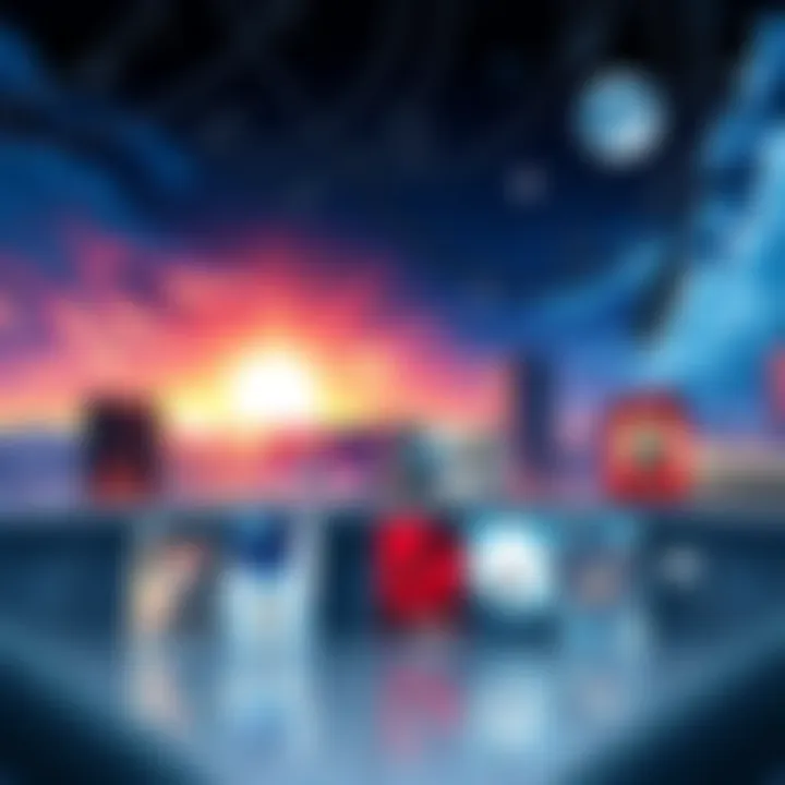 A collection of anime series covers with atmospheric music themes, showcasing emotional scenes and characters.