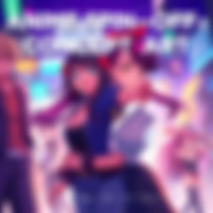 Anime Spin-Off Concept Art Concept art of characters inspired by Girlfriend of Steel 2 in a vibrant anime style, showcasing interactions and emotions.