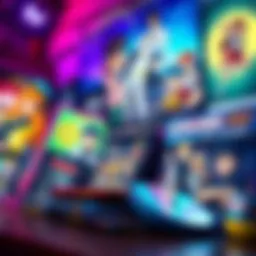 A colorful selection of anime DVDs and posters, showcasing popular titles ideal for beginners. The scene includes iconic characters and vibrant artwork to entice new viewers.