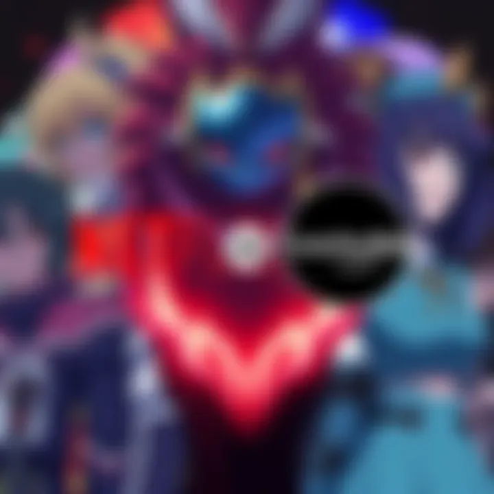 Comparison of Netflix and Crunchyroll logos with anime characters in the background