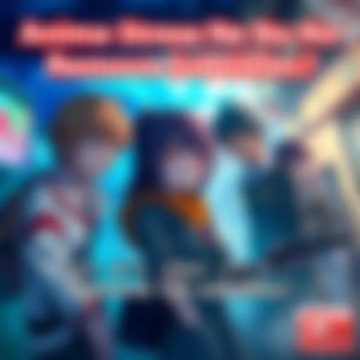 A scene showing anime characters with subtitles beneath them on a streaming platform