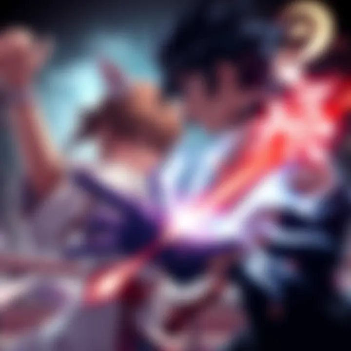 Aoi Todo and Kinji Hakari face off in an intense fight, showcasing their energy and strength during the showdown.