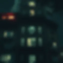A haunting apartment building with dark windows, suggesting eerie secrets inside.