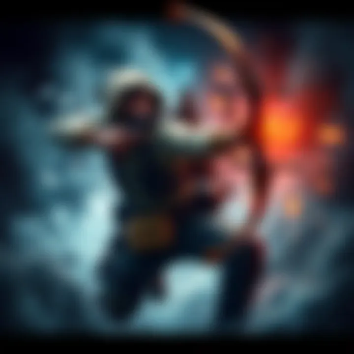 A favorite archer and sonar operator in fresh poses, showcasing dynamic stances with a bow and sonar equipment.