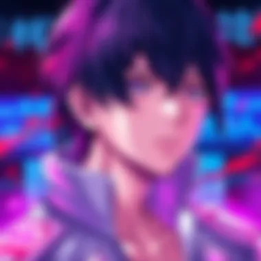 A vibrant fanart depicting Arima Kishou with dynamic colors and unique style, emphasizing the character's features and personality