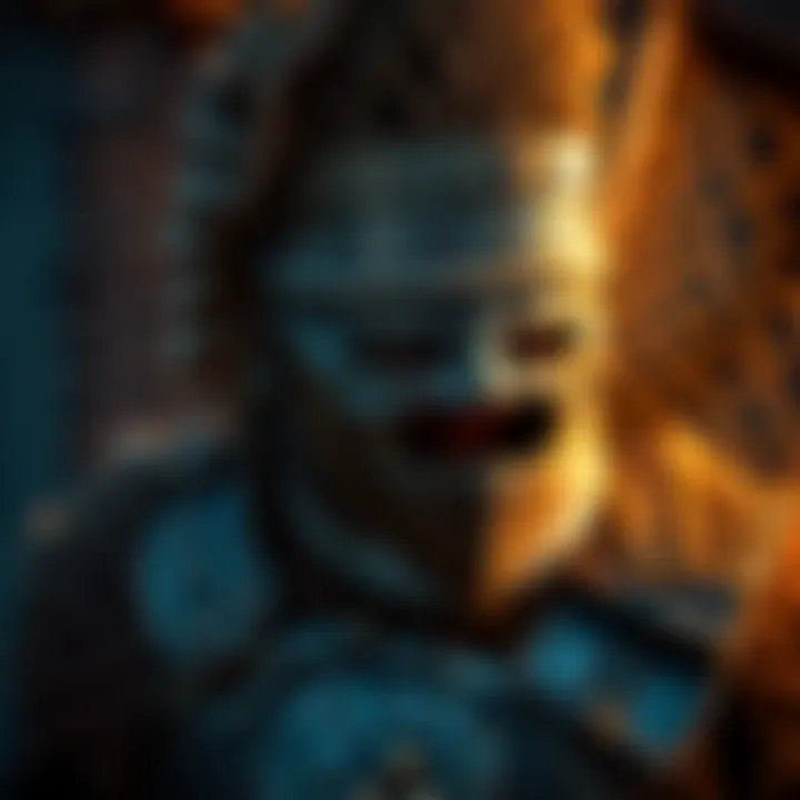 Armor Made from Fish Net-Style Material A historical armor piece resembling a fish net, showcasing its design and texture, highlighting its use in ancient warfare.