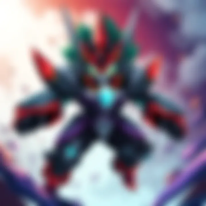 Artwork of Armored Deku showcasing strength and unique design