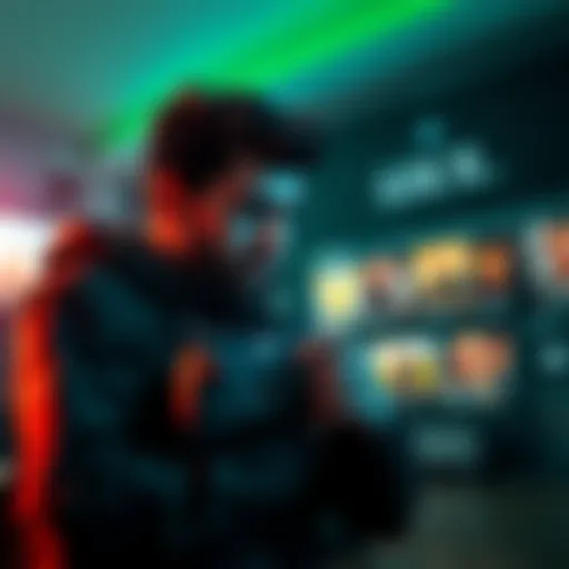 Disappointed fan looking at Arrowfell sale on Xbox store while holding a game controller