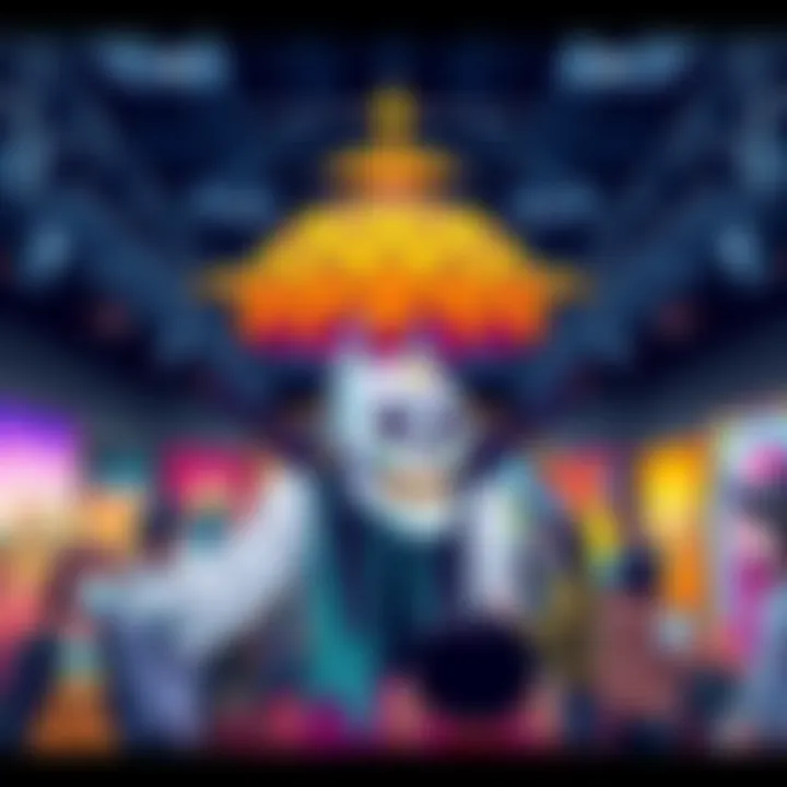 Showcase of colorful artworks at Phantom Parade including various styles and mediums
