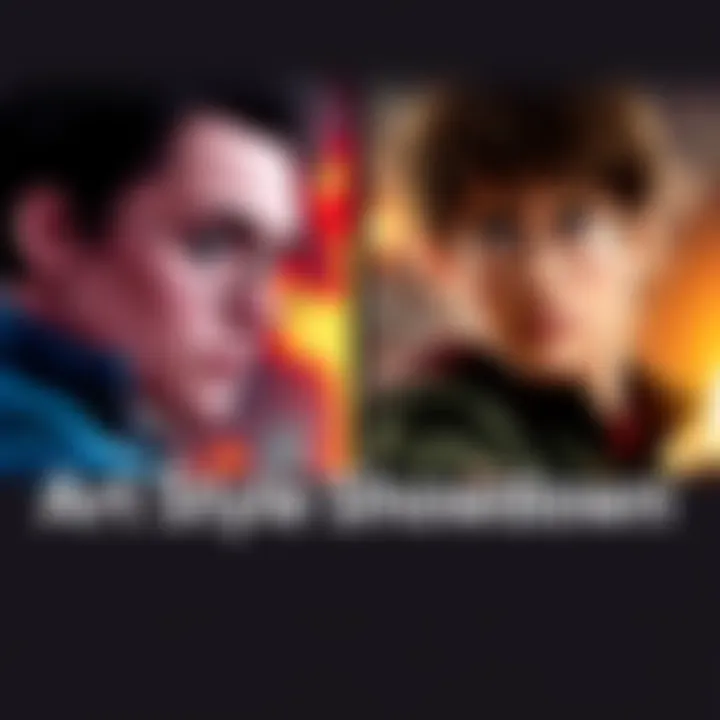 Side-by-side comparison of the visual styles from the 1999 and 2011 adaptations showing distinct character designs and color palettes.