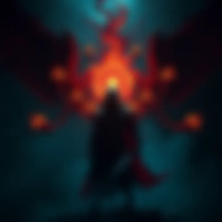 Arthur standing ominously with dark energy around him, showing his transformation into an adversary