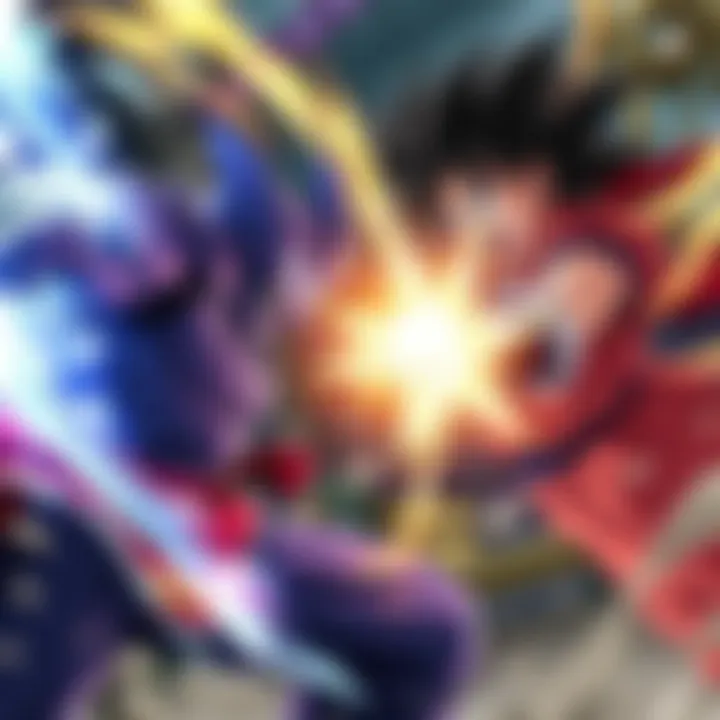 Arthur from Fire Force faces off against Shenlong from Dragon Ball Z in an intense battle