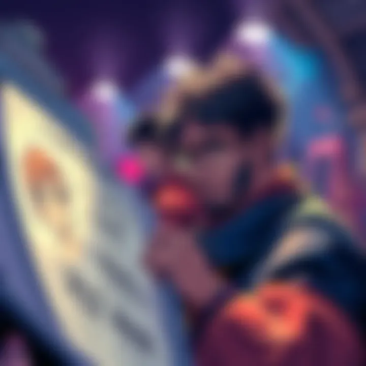 An artist looks at their early drawing while reflecting on the feedback from Berserk fans, showing a mix of emotions.