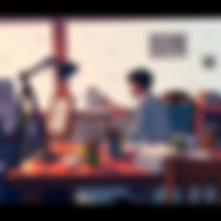 An artist sitting at a table, sketching an emotional scene that blends humor and sadness, surrounded by art supplies and notes.