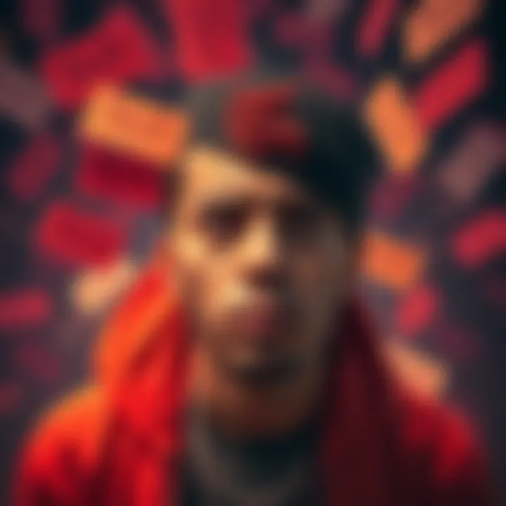 Artist under Threat Depiction of a worried artist facing backlash from fans, surrounded by negative comments in the air, symbolizing death threats and harassment