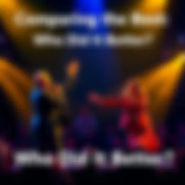 Two performers showcasing their skills on stage, engaging the audience with their talents.