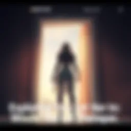 A woman depicted at an open doorway, inviting viewers to consider whether they would welcome her inside, representing themes of inclusion and perception.