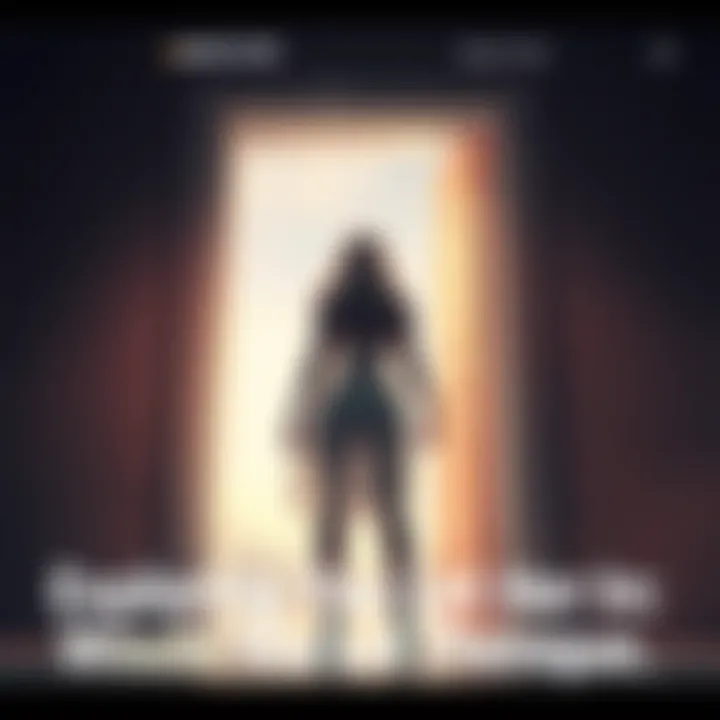 A woman depicted at an open doorway, inviting viewers to consider whether they would welcome her inside, representing themes of inclusion and perception.