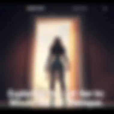 Artistic portrayal of a woman standing at a doorway A woman depicted at an open doorway, inviting viewers to consider whether they would welcome her inside, representing themes of inclusion and perception.