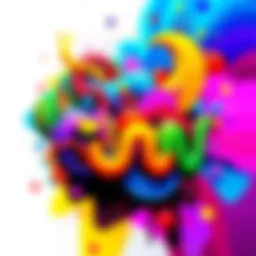 A colorful abstract artwork symbolizing The Tism's influence on culture and society, featuring vibrant shapes and patterns.
