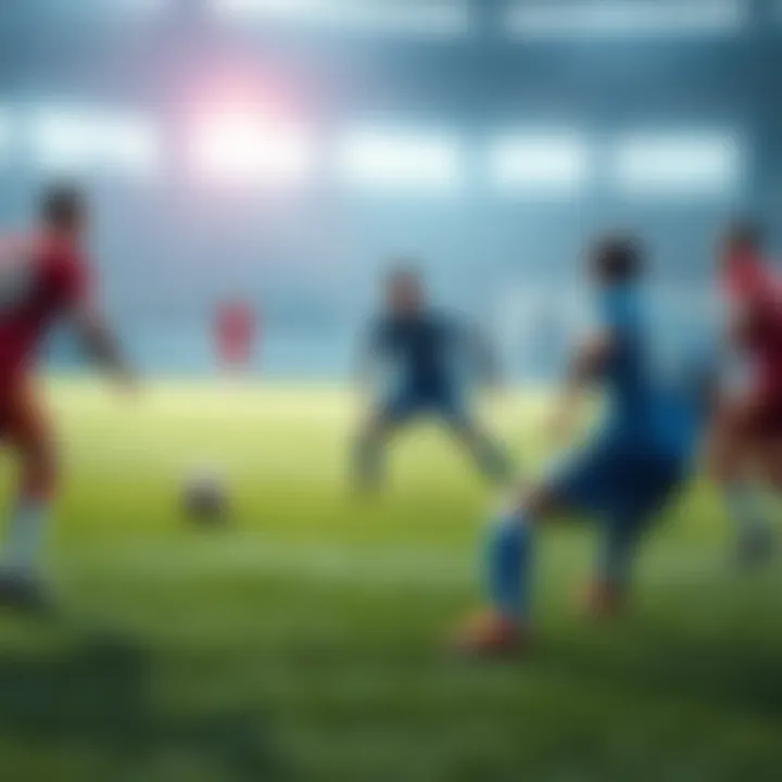 Aryu positioning himself defensively on the field while teammates prepare for a set-piece