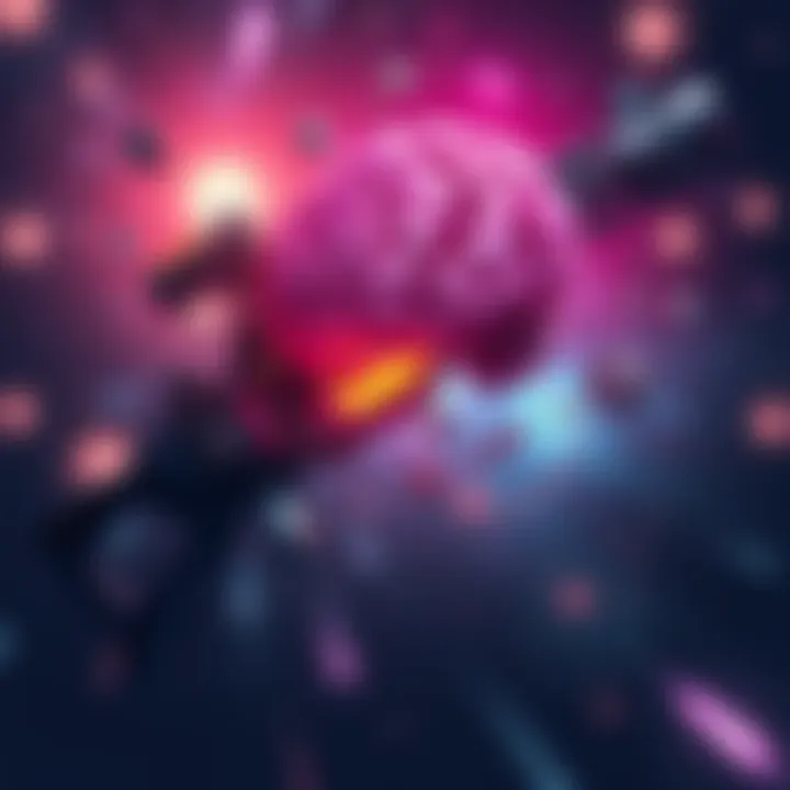 A conceptual illustration showing Asa's brain fragments integrated into a futuristic weapon system, highlighting a mix of technology and biology.