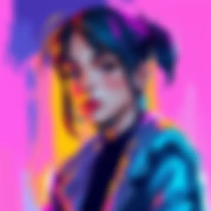 A detailed drawing of the character Asa, showcasing her unique features and style in a vibrant setting.