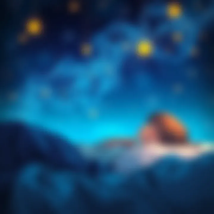A character named Asa lies peacefully asleep, surrounded by twinkling stars and a dreamy sky, symbolizing hope and imagination.
