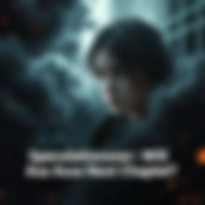 Asa looks worried, surrounded by dark clouds and shadows, hinting at a dangerous situation ahead