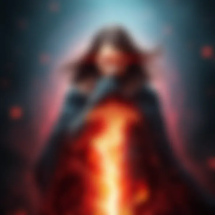 A glowing sword with intricate designs, symbolizing Asa's transformation, set against a mystical background.