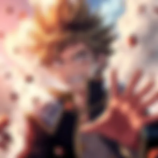 Asta, a young anime character with spiky hair and a loud expression, is shown in a determined pose, emphasizing his growth in character throughout Black Clover.