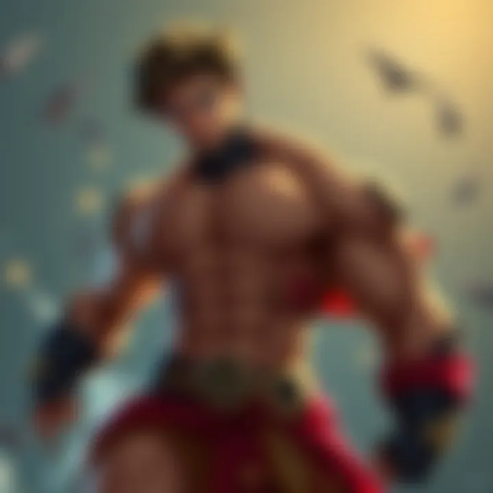 Asta shows a broader physique, emphasizing width over height, with a determined expression in a dynamic pose.