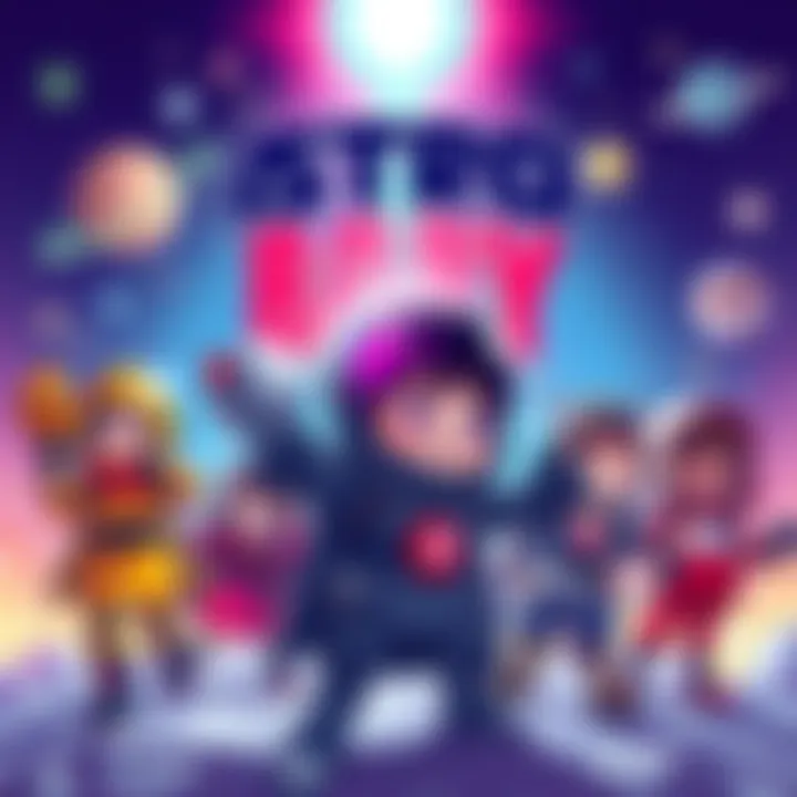 Astro Baby Chapter 43 Cover Cover illustration showing heroes from Astro Baby ready for adventure in space, with vibrant colors and dynamic poses.