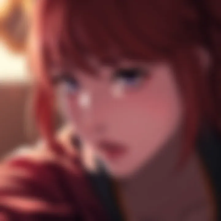 Asuka Langley showing a strong expression of determination and vulnerability