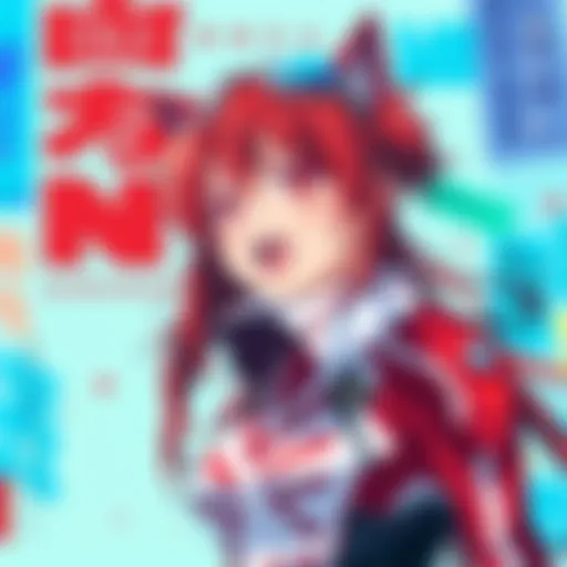 A simple poster featuring Asuka, showcasing her character in vibrant colors and a unique design.