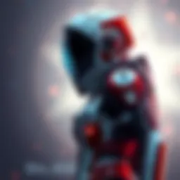 A detailed view of Asuka's sleek and modern space suit, showcasing its unique style and practical features for space travel.