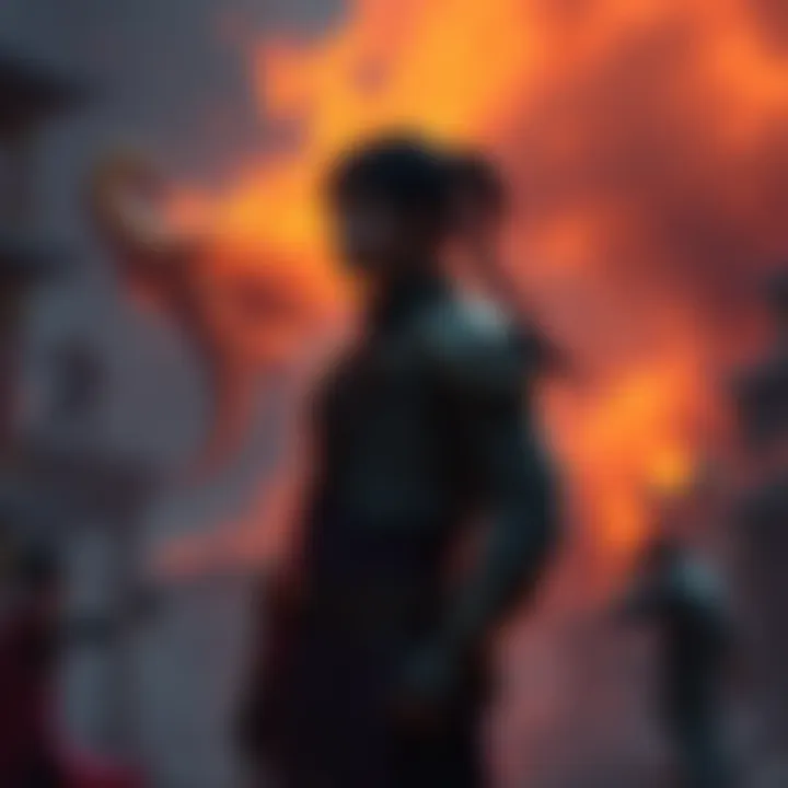 A character from Asura's Verdict standing in a thoughtful pose, reflecting on moral dilemmas, with a dramatic background that hints at conflict and decision-making.
