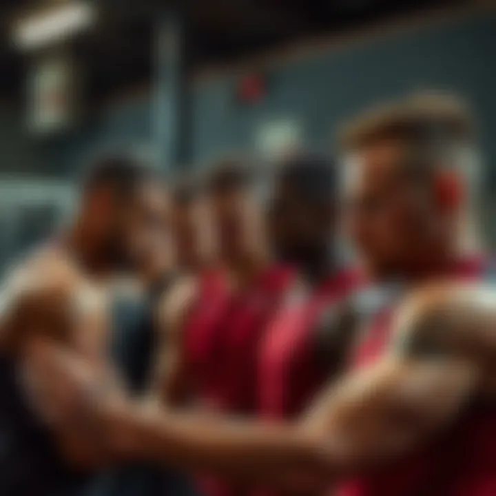 A group of athletes training together, showcasing determination and focus while discussing performance-enhancing options.