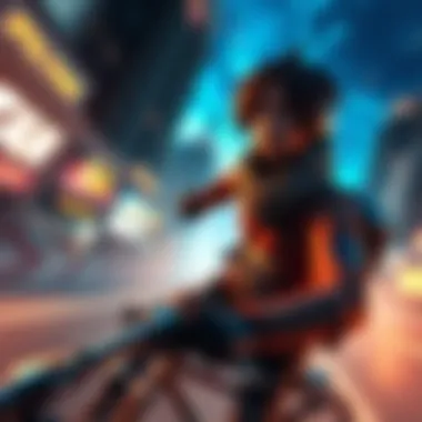 A gamer dressed as an Attack on Titan character speedrunning through a virtual environment with intense focus, showcasing quick movements and iconic settings from the game.