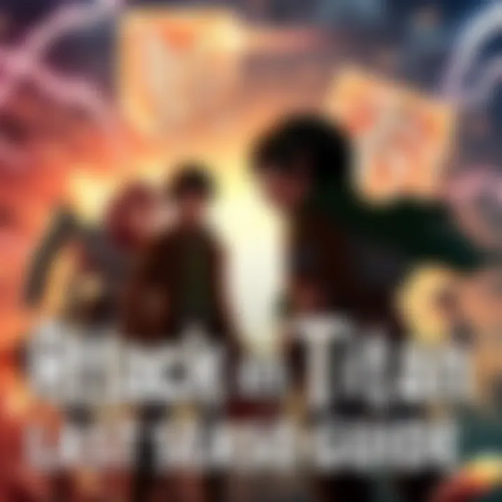 A scene featuring characters from Attack on Titan, showcasing key moments from the last season and movie.