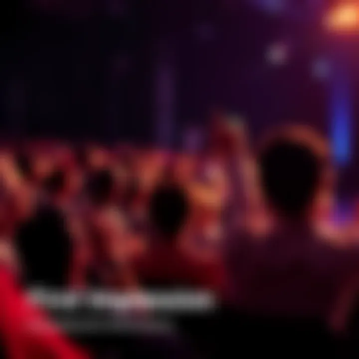 A crowd reacts warmly to a debut performance on stage, showing excitement and anticipation.