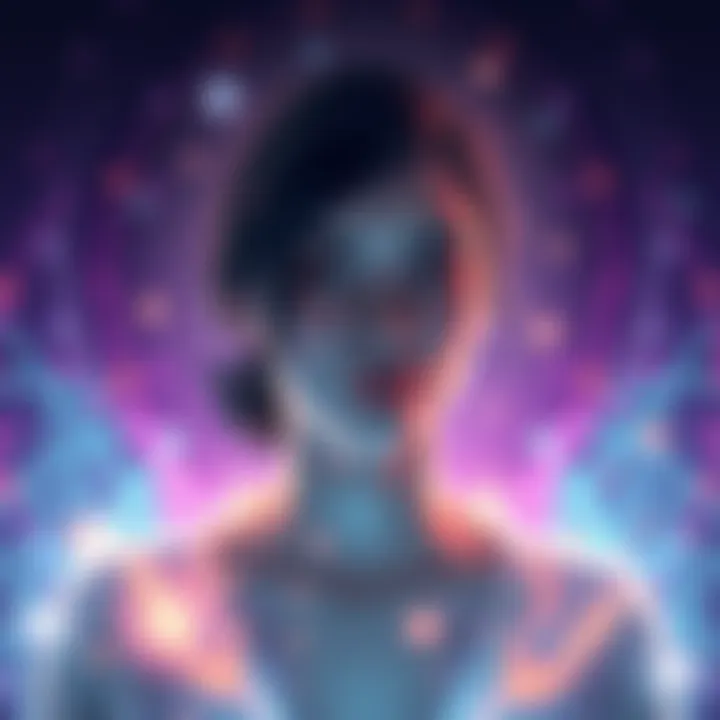 A visual representation of a person experiencing aura loss, depicted with a faded glow around them, suggesting a change in energy.