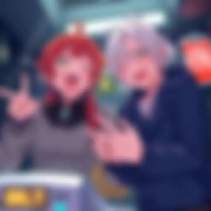 Autofister shows a funny jumpscare reaction with their EN senpai, both characters expressing surprise and laughter.