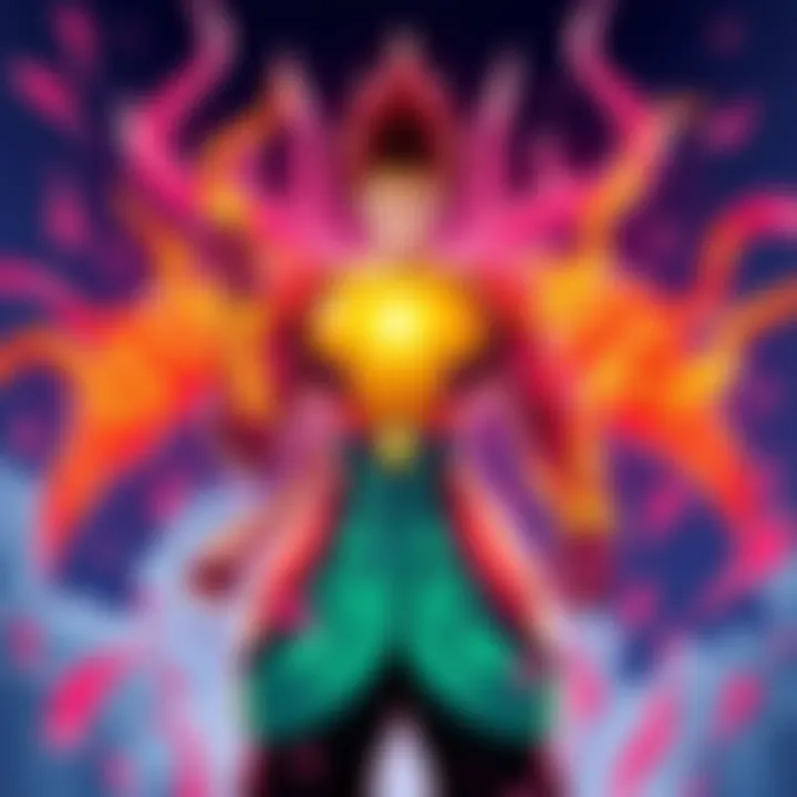 Awakened Fruit Kaido stands confidently, showcasing his new powers and abilities in contrast to his FDD form.