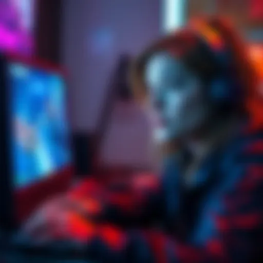 AZKi playing Detroit: Become Human AZKi focused on her gaming screen during Detroit: Become Human livestream, expressing emotions as she makes decisions in the game.