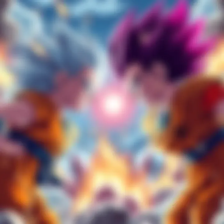 Baby 18 vs SSJ4 Goku Baby 18 and SSJ4 Goku facing off in an intense battle scene