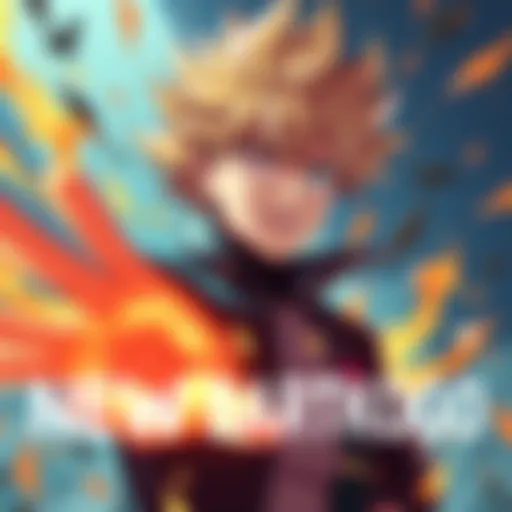 Fresh illustration of Bakugo showcasing his unique character traits and details