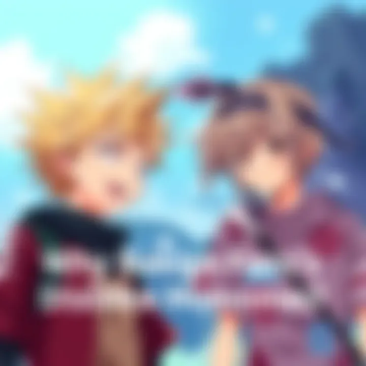 Two anime characters, Bakugo with spiky blond hair and Monoma with a headband and light-colored hair, stand in contrasting poses, representing their opposing fan reactions.