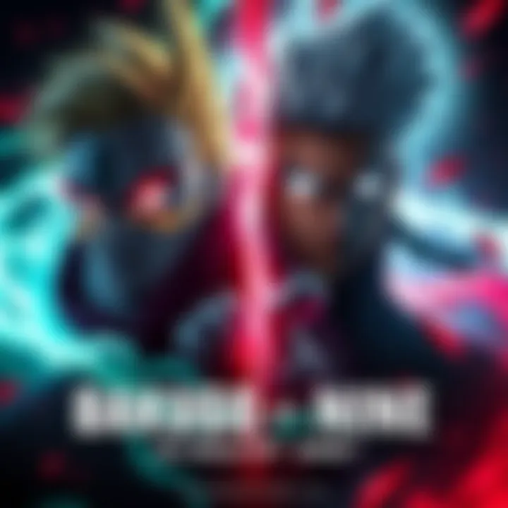 Bakugo and Nine face off in an intense showdown, showcasing their unique powers and combat skills.